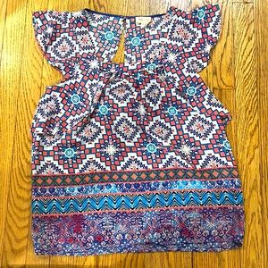 Anthropologie - Meadow Rue silk pattern shirt size 4